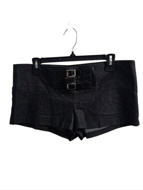 Lime Vintage Dark Grey Black Sexy Dressy Mini Shorts Size 15 Low Rise Hipster